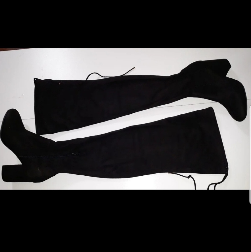 Christian siriano Black thigh high boots